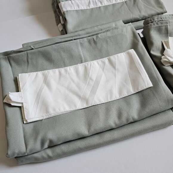 Chic Home 4 pieces panels for two windows , green - Picture 4 of 7